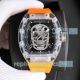 Swiss Replica Richard Mille RM 052 Diamond Skull Tourbillon Watch Orange Rubber Strap (6)_th.jpg